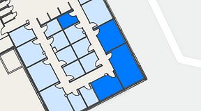 
							Planritning för Spaces Hyllie Vista, 4 privata rum, 70 m²