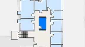 Planritning för Beskow Humlegården, 1 privata rum, 7 m²