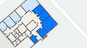 Planritning för Easy Office Kungsängen, 5 privata rum, 79 m²