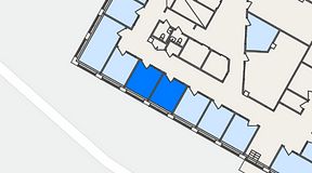 
							Planritning för FASTOFFICE Finlandsgatan 36, 2 privata rum, 20 m²