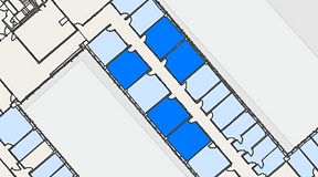 Planritning för Regus Svetsarvägen 15, 5 privata rum, 91 m²