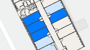
							Planritning för Convendum Vegagatan 14, 4 privata rum, 76 m²