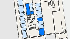 
							Planritning för Spaces Nordenskiöldsgatan, 4 privata rum, 51 m²