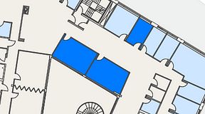 
							Planritning för Spaces Göteborg Gamlestan, 3 privata rum, 56 m²