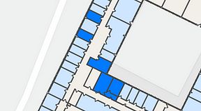 
							Planritning för Quick Office Älvsjö, 4 privata rum, 74 m²