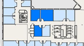 
							Planritning för Convendum Stampgatan 14, 3 privata rum, 44 m²