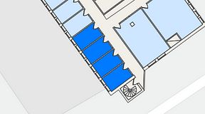 
							Planritning för THE WORKS Slakthusområdet, 4 privata rum, 36 m²