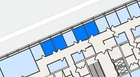 
							Planritning för Spaces Lindholmen, 2 privata rum, 34 m²