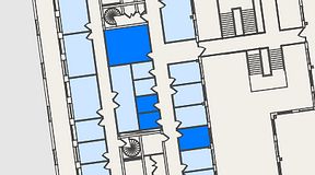 
							Planritning för Spaces Nordenskiöldsgatan, 4 privata rum, 40 m²