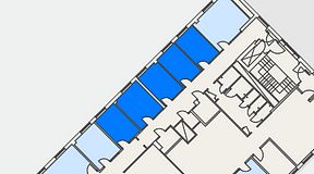 
							Planritning för Regus Nynäshamn, 5 privata rum, 55 m²