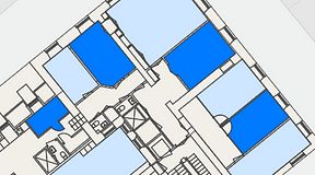 
							Planritning för Spaces Gamla Stan, 4 privata rum, 61 m²