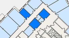
							Planritning för United Spaces Lindholmen, 3 privata rum, 43 m²