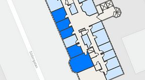 
							Planritning för Regus Helsingborg Södergatan, 5 privata rum, 83 m²