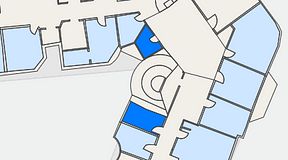 Planritning för Kontoret Nybroviken, 2 privata rum, 14 m²