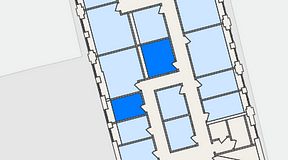
							Planritning för THE WORKS Ringvägen, 2 privata rum, 19 m²