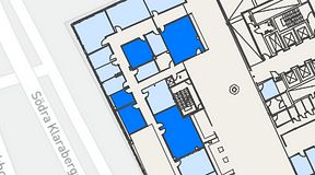 Planritning för United Spaces Waterfront Klarabergsviadukten, 5 privata rum, 115 m²