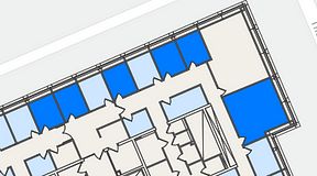 
							Planritning för Spaces Lindholmen, 5 privata rum, 67 m²