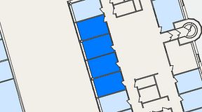 Planritning för Easy Office Spånga, 4 privata rum, 48 m²