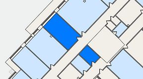 Planritning för United Spaces Lindholmen, 2 privata rum, 44 m²