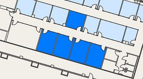 
							Planritning för Spaces Umami Park Sundbyberg, 5 privata rum, 86 m²
