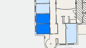 Planritning för FASTOFFICE Johanneslundsvägen 2, 2 privata rum, 36 m²