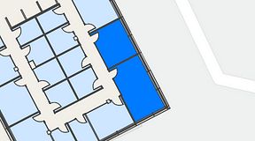 
							Planritning för Spaces Hyllie Vista, 2 privata rum, 46 m²