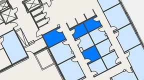 
							Planritning för Spaces Hyllie Vista, 4 privata rum, 34 m²