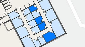 
							Planritning för Spaces Hyllie Vista, 4 privata rum, 42 m²