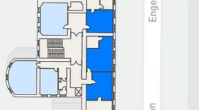 
							Planritning för Beskow Humlegården, 3 privata rum, 151 m²