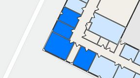 
							Planritning för Quick Office Älvsjö, 4 privata rum, 64 m²