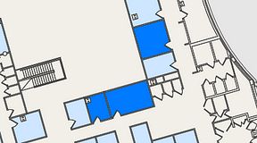Planritning för United Spaces Östra Hamngatan, 3 privata rum, 42 m²