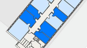 
							Planritning för Regus Almedal, 5 privata rum, 79 m²