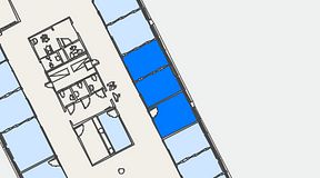 
							Planritning för Convendum Västra Järnvägsgatan 3, 3 privata rum, 31 m²