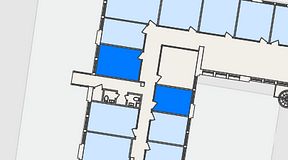 Planritning för FASTOFFICE Dalénum Lidingö, 2 privata rum, 24 m²