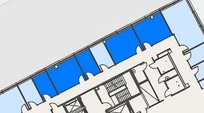 
							Planritning för Spaces Hyllie Vista, 5 privata rum, 72 m²
