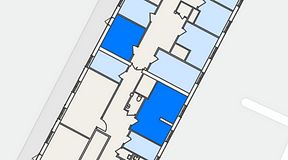 
							Planritning för SFL 7, 2 privata rum, 40 m²