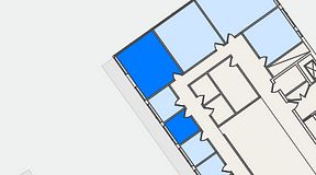 
							Planritning för FirstOffice Västra Hamnen, 2 privata rum, 31 m²