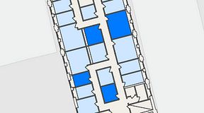 
							Planritning för THE WORKS Ringvägen, 4 privata rum, 47 m²