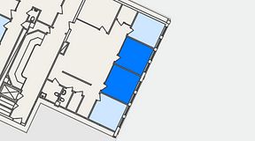 
							Planritning för FASTOFFICE Rinkebytorget, 2 privata rum, 26 m²