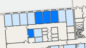 Planritning för Embassy House Lund, 4 privata rum, 46 m²