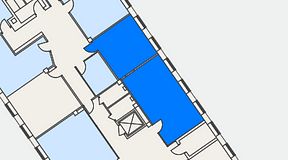 Planritning för Regus Östersund, 2 privata rum, 53 m²