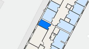 Planritning för SFL 7, 1 privata rum, 9 m²