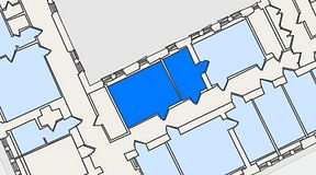 Planritning för 7A Posthuset, Vasagatan 28, 2 privata rum, 41 m²