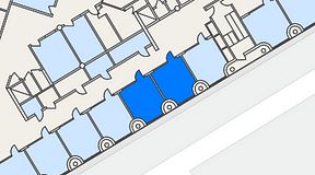 
							Planritning för Växthuset Fredriksbergsgatan, 2 privata rum, 30 m²
