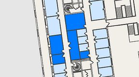 
							Planritning för Spaces Nordenskiöldsgatan, 5 privata rum, 70 m²