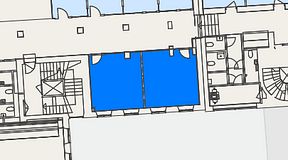 
							Planritning för Convendum Kungsgatan 9, 2 privata rum, 45 m²