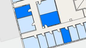 
							Planritning för Regus Lidingö, 3 privata rum, 45 m²