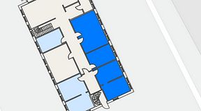 
							Planritning för Easy Office Bromma, 3 privata rum, 68 m²