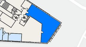 
							Planritning för CoW Arenastaden, 1 privata rum, 121 m²