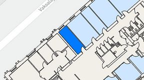 
							Planritning för Banken Coworking, 1 privata rum, 13 m²